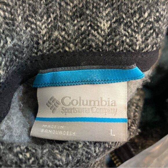 Columbia Men's Chillin Fleece Jacket Large Full-Zip Heathered Gray Mock Outdoors - Picture 3 of 10